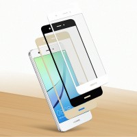 Защитное стекло Samsung A730f (A8+ 2018) Полный экран (Белое)