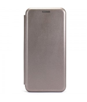 Чехол-книжка Galaxy Note 10 Lite (2020) / A81 Бок Круглые Края (Серая)