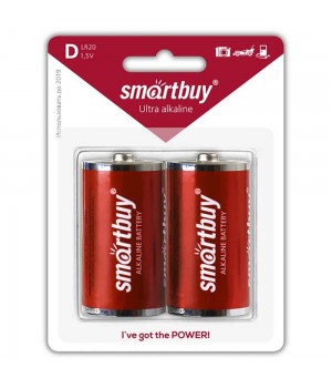 Батарейка тип D (LR20) Smartbuy (2 штуки) Блистер