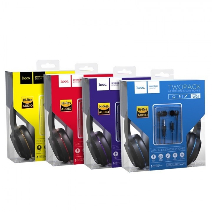 Гарнитура полноразмерная Hoco W24 Enlighten Headphones 2в1