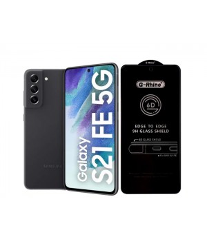 Защитное стекло Samsung S21 FE Полный экран (Черное)