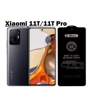 Защитное стекло Xiaomi 11T / 11T Pro Полный экран (Черное)