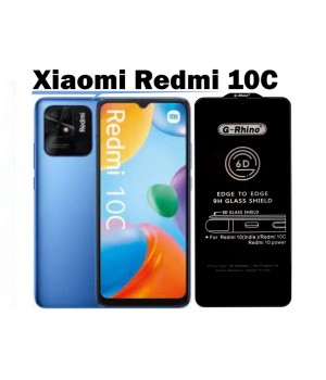 Защитное стекло Xiaomi Redmi 10C / 12C / A3 / Poco C40 / C55 Полный экран (Черное)