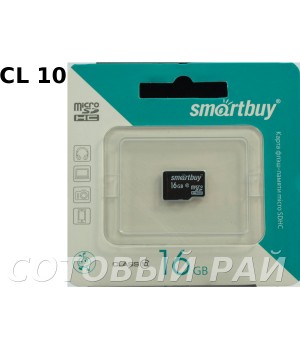 Карта памяти MicroSD SmartBuy 16 Gb Class 10 (UHS-i)