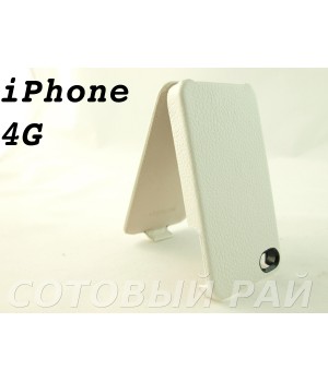 Чехол-книжка Apple iPhone 4/4S Brauffen Elite Белый