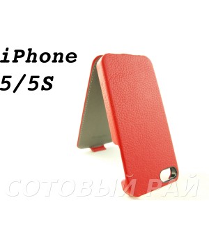 Чехол-книжка Apple iPhone 5/5S Brauffen Elite (Красная)