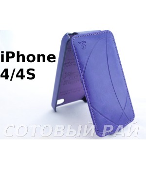 Чехол-книжка Apple iPhone 4/4S Rada R64 (Фиолетовый)