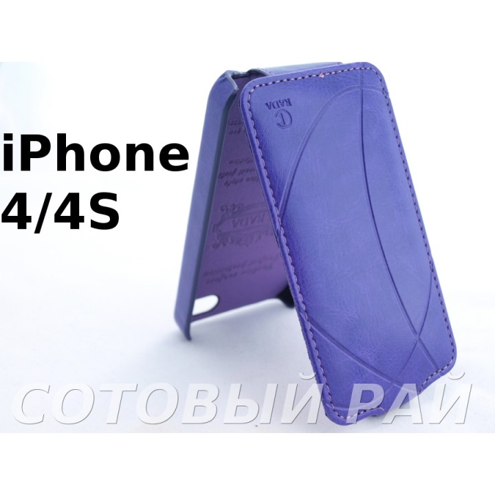 Чехол-книжка Apple iPhone 4/4S Rada R64 (Фиолетовый)