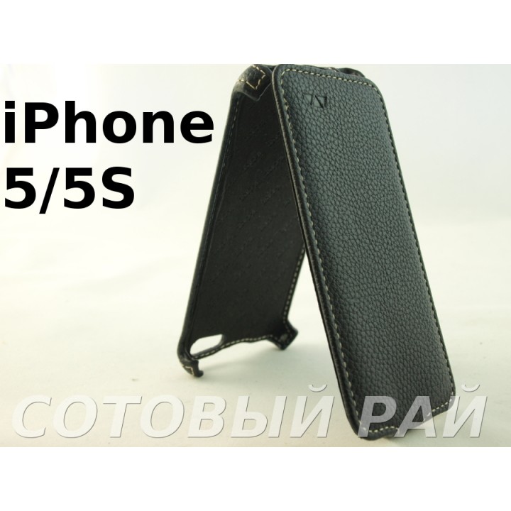 Чехол-книжка Apple iPhone 5/5S V-Case (Черный)