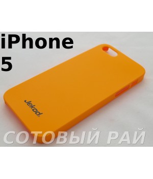 Крышка Apple iPhone 5/5S Jekod пластик (Желтая)