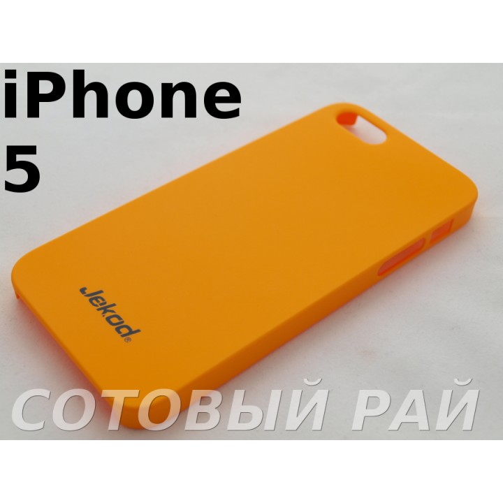 Крышка Apple iPhone 5/5S Jekod пластик (Желтая)