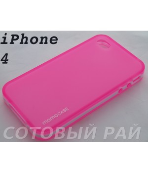 Крышка Apple iPhone 4/4S MomoCase (Розовая)