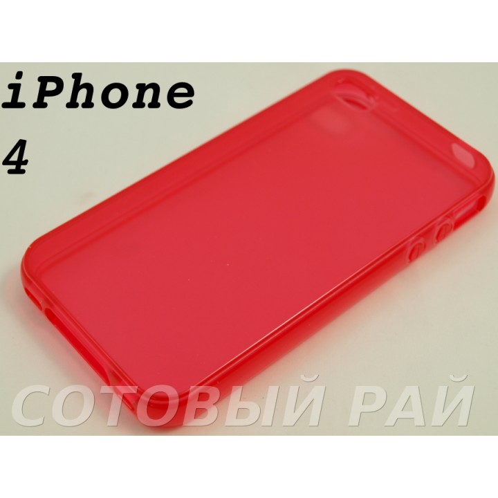 Крышка Apple iPhone 4/4S FashionCase (Красная)