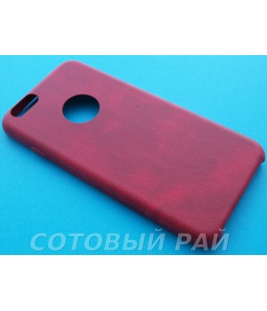 Крышка Apple iPhone 6 / 6s Leather Ultra Slim (Красная)