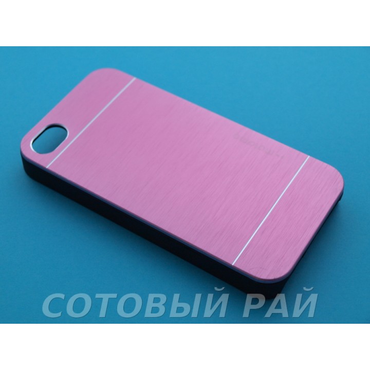 Крышка Apple iPhone 4/4S Motomo (Розовая)