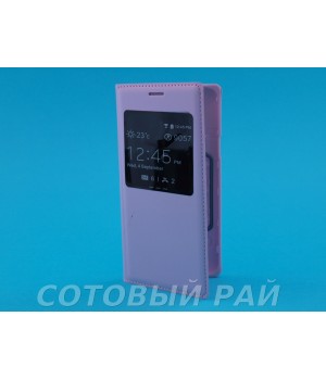 Чехол-книжка Samsung G800 (S5 Mini) Flip Cover Боковой с окном (Розовый)