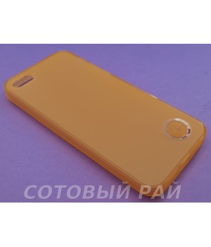 Крышка Apple iPhone 5/5S Силикон iFace с отверстием (Золото)