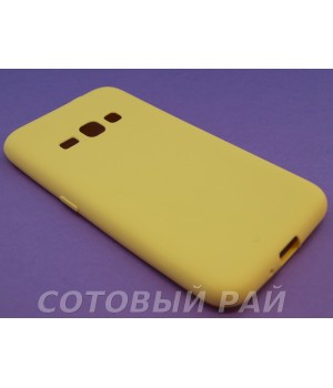 Крышка Samsung J120f (J1-2016) Силикон Paik (Желтый)