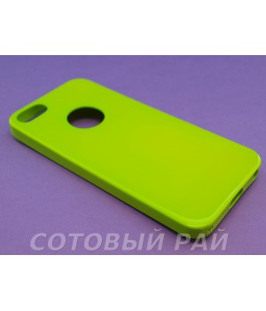 Крышка Apple iPhone 5/5S Силикон Блестящий (Зеленый)