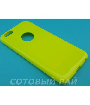 Крышка Apple iPhone 6 / 6s Силикон Блестящий (Желтый)