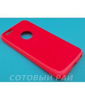 Крышка Apple iPhone 6 / 6s Силикон Блестящий (Красный)