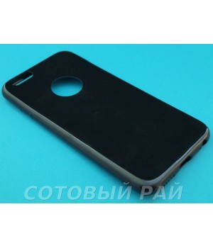 Крышка Apple iPhone 6 / 6s Силикон Блестящий (Черный)