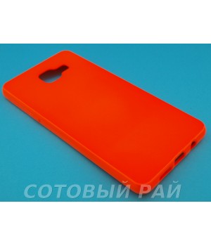 Крышка Samsung A510f (A5-2016) Силикон Блестящий (Оранжевый)