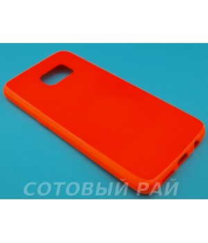 Крышка Samsung G935f (S7 Edge) Силикон Блестящий (Оранжевый)