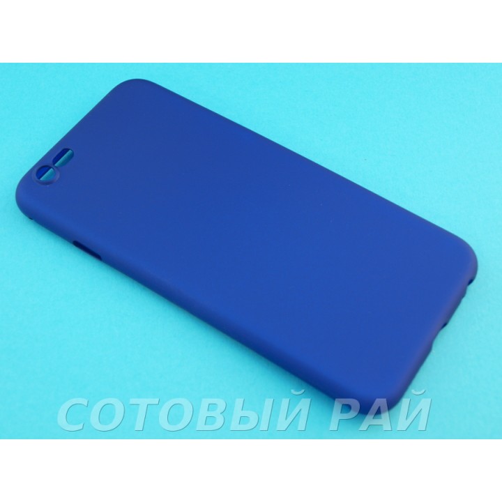 Крышка Apple iPhone 5/5S Soft Touch 0,3mm (Синяя)