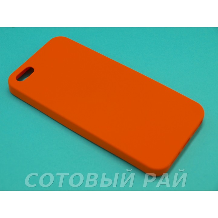 Крышка Apple iPhone 5/5S Soft Touch 0,3mm (Оранжевая)