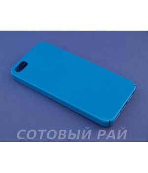 Крышка Apple iPhone 5/5S Пластик с защитными краями (Синий)