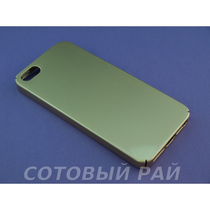 Крышка Apple iPhone 5/5S Пластик с защитными краями (Золотой)
