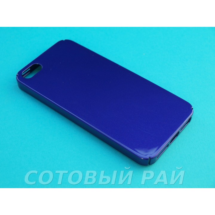 Крышка Apple iPhone 5/5S Пластик с защитными краями (Фиолетовая)