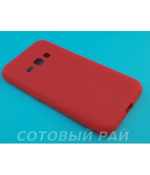 Крышка Samsung J120f (J1-2016) Силикон TPU (Красная)