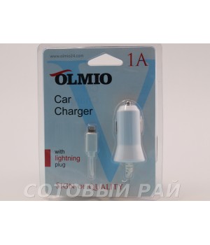 АвтомоБильное зарядное устройство Olmio Apple 8 pin Lightning (1A)