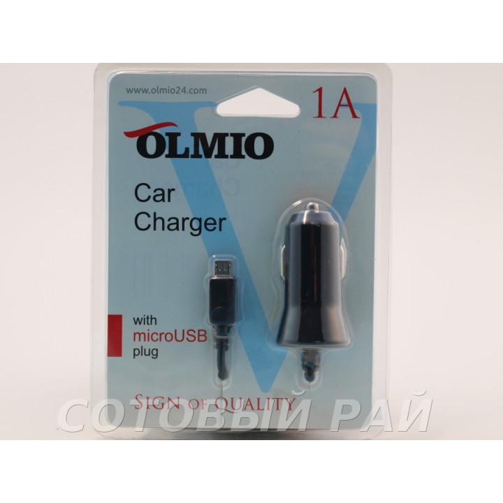 АвтомоБильное зарядное устройство Olmio Micro Usb (1A)