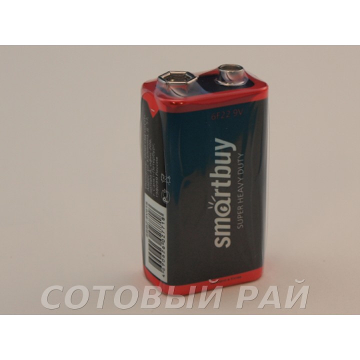 Батарейки 6F22/2S 9V (Крона) Smartbuy