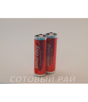 Батарейки Smartbuy пальчик (LR6) AA (2 штуки) Целлофан Алкалиновые