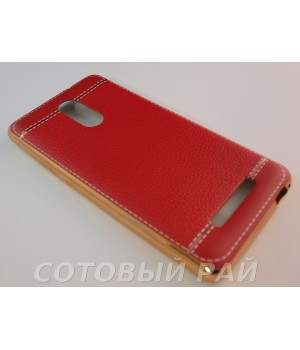 Крышка Xiaomi RedMi Note 3 / Note 3 Pro Paik Кожа (Красная)