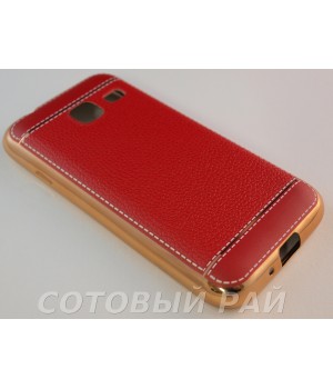 Крышка Samsung J105h (J1 Mini) Paik Кожа (Красная)