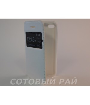 Чехол-книжка Apple iPhone 4/4S COMK Бок (Белая)