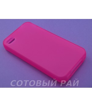 Крышка Apple iPhone 4/4S Силикон Just Slim (Розовая Матовая)