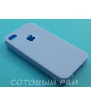 Крышка Apple iPhone 4/4S Силикон Paik (ГолуБая)