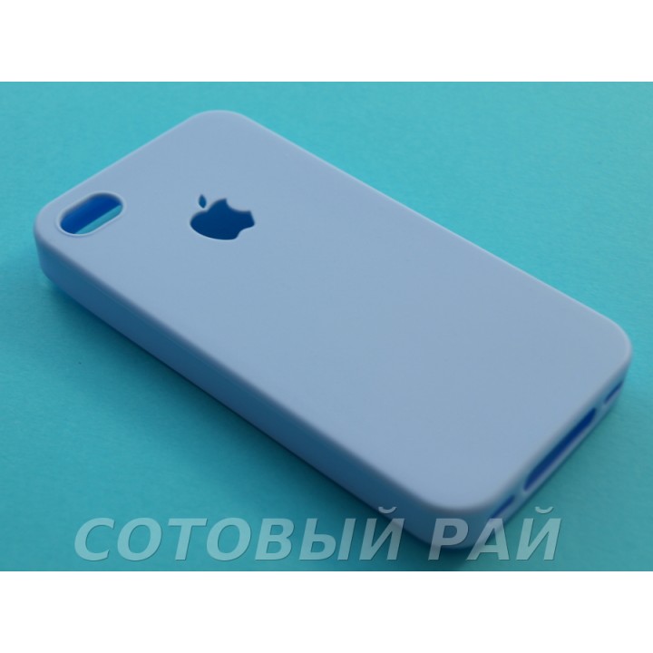 Крышка Apple iPhone 4/4S Силикон Paik (ГолуБая)