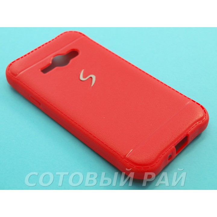 Крышка Samsung J110h (J1 Ace) Силикон Paik (Красная)