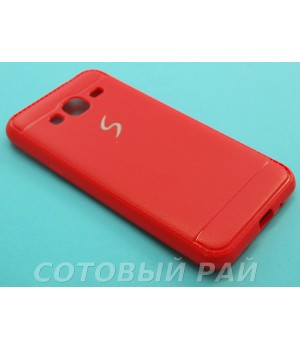 Крышка Samsung J300/J320 (J3/J3-2016) Силикон Paik (Красная)