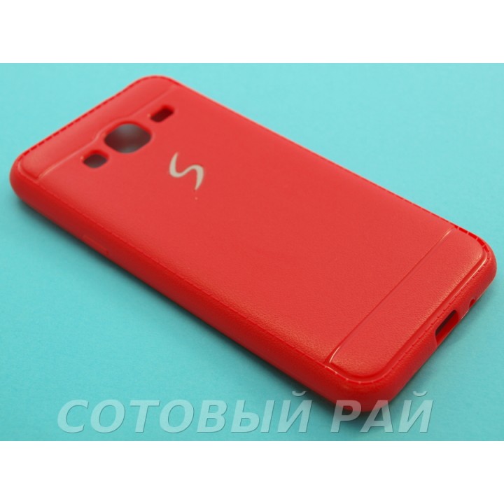 Крышка Samsung J300/J320 (J3/J3-2016) Силикон Paik (Красная)
