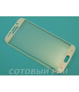 Защитное стекло Samsung G925 (S6 Edge) Изогнутое (Белое)