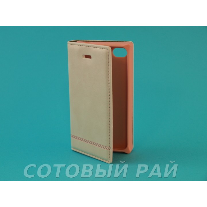 Чехол-книжка Apple iPhone 4/4S Silikon2 Боковой (Розовый)