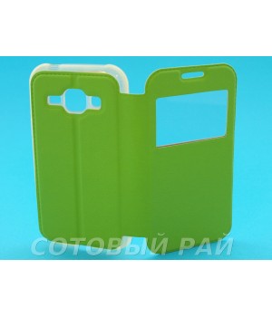 Чехол-книжка Samsung J100f (J1) Armor Бок + окно (Зеленый)